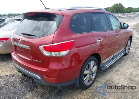 2013 Nissan Pathfinder Platinum z USA, uszkodzony, nr VIN 5N1AR2MNXDC659618